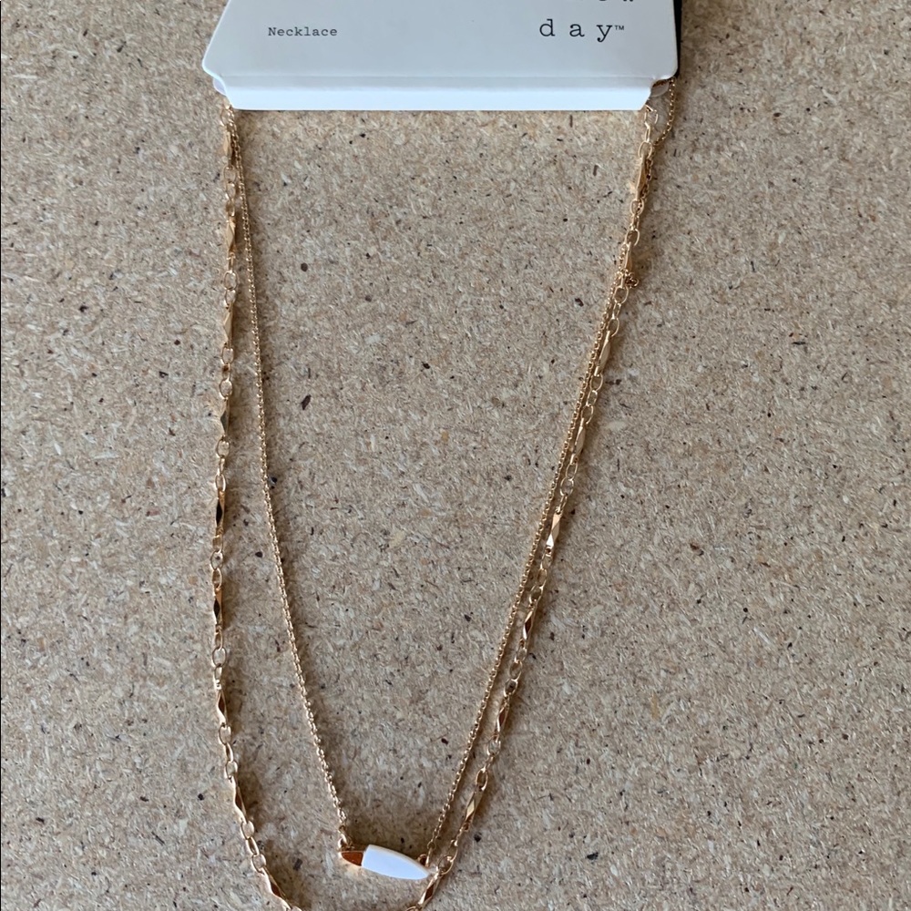 A New Day: Pearl and Metal 2-Row Layered Necklace